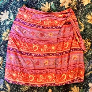 Spell Sunshine Bandit Pink and Purple Patterned Skirt
